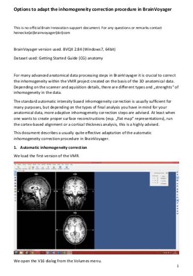 IIHC adaptation document frontpage